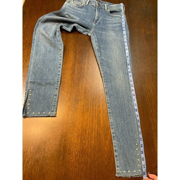 Citizens of Humanity Rocket High Ride Skinny Pearl Studded Blue Jeans Women’s 27 - Picture 9 of 12